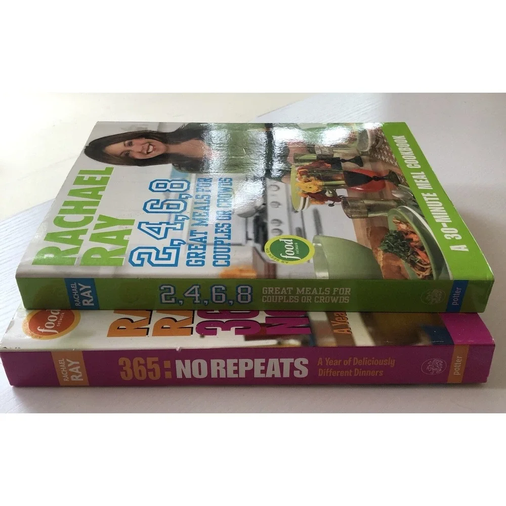Lot of Rachael Ray Cookbooks 365 No Repeats, 2, 4, 6, 8 Easy Cooking‎ Recipes